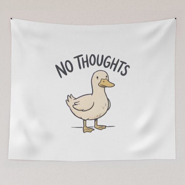 Item preview, No Thoughts Funny Duck Animal Humor T-Shirt Sticker designed and sold by Naviora.