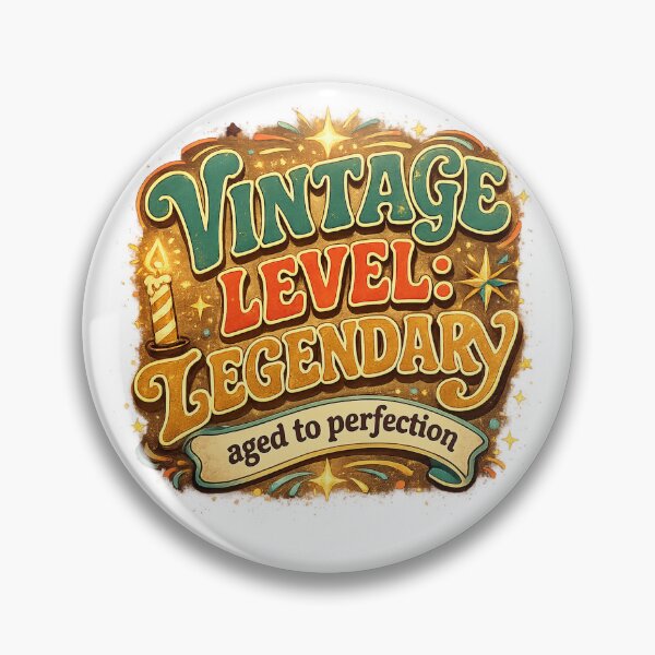 Item preview, Vintage Level Legendary Aged to Perfection Funny Birthday Retro Art Design designed and sold by inkoutninja.