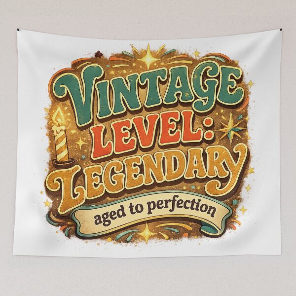 Item preview, Vintage Level Legendary Aged to Perfection Funny Birthday Retro Art Design designed and sold by inkoutninja.