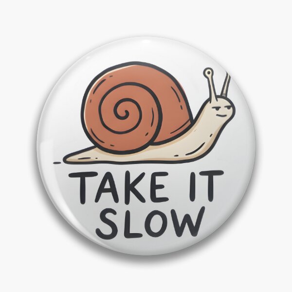 Item preview, Take It Slow Funny Snail Minimalist T-Shirt Sticker designed and sold by Naviora.