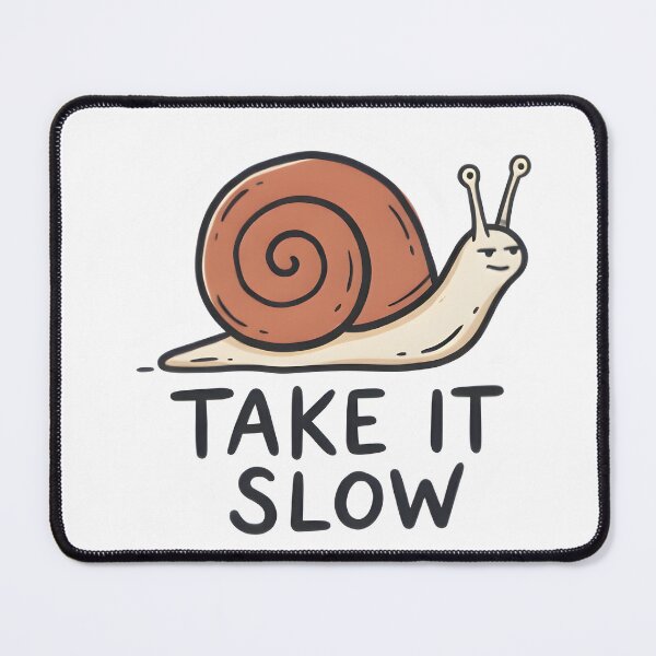 Item preview, Take It Slow Funny Snail Minimalist T-Shirt Sticker designed and sold by Naviora.