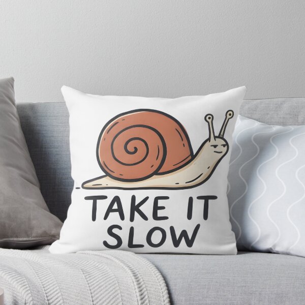 Item preview, Take It Slow Funny Snail Minimalist T-Shirt Sticker designed and sold by Naviora.