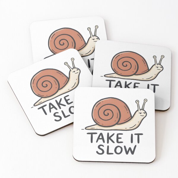 Item preview, Take It Slow Funny Snail Minimalist T-Shirt Sticker designed and sold by Naviora.