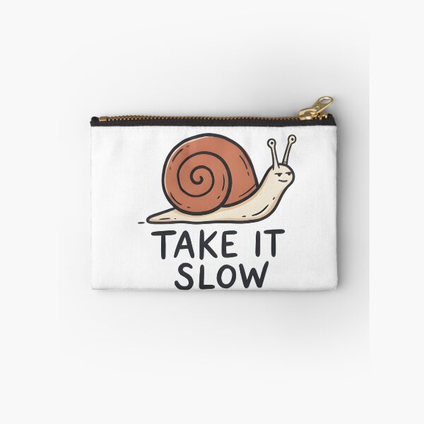 Item preview, Take It Slow Funny Snail Minimalist T-Shirt Sticker designed and sold by Naviora.