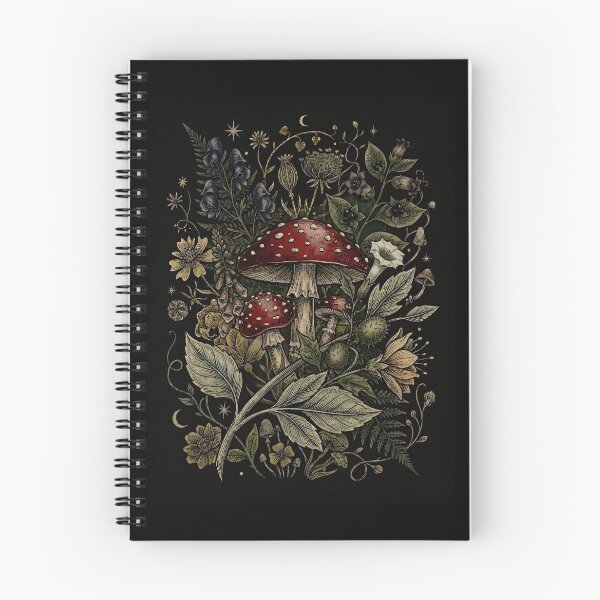 Item preview, Dark Academia Amanita Mushroom Vintage Botanical Illustration Art designed and sold by K Design Store.