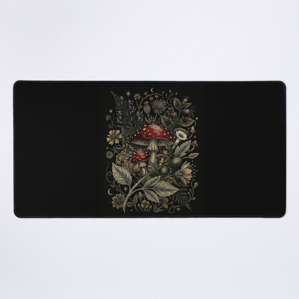 Item preview, Dark Academia Amanita Mushroom Vintage Botanical Illustration Art designed and sold by K Design Store.