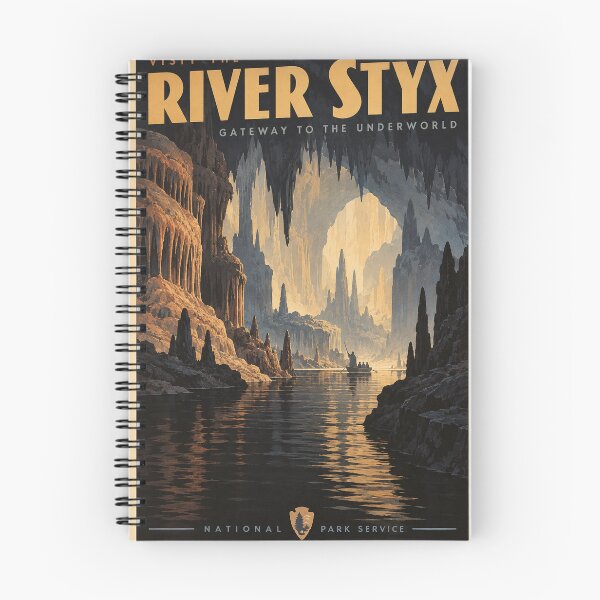 Item preview, Visit the River Styx | Gateway to the Underworld Vintage Travel Poster designed and sold by TheWaningGlass.