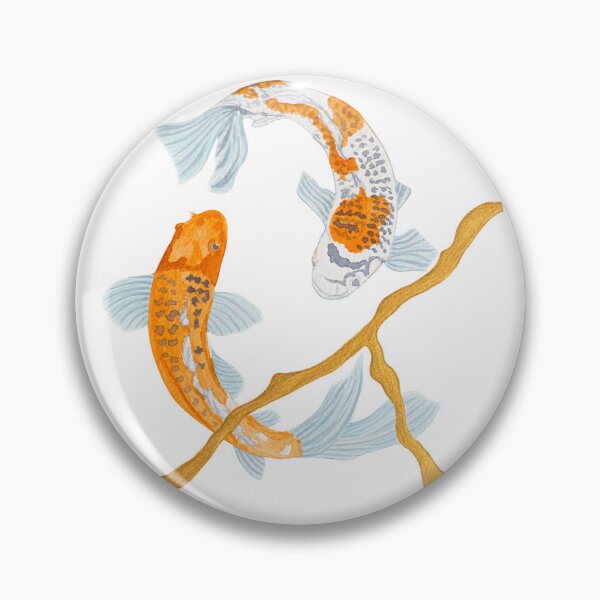 Item preview, Swimming Through Stillness – Koi Carp Watercolour & Kintsugi Art designed and sold by newsuept25.art.