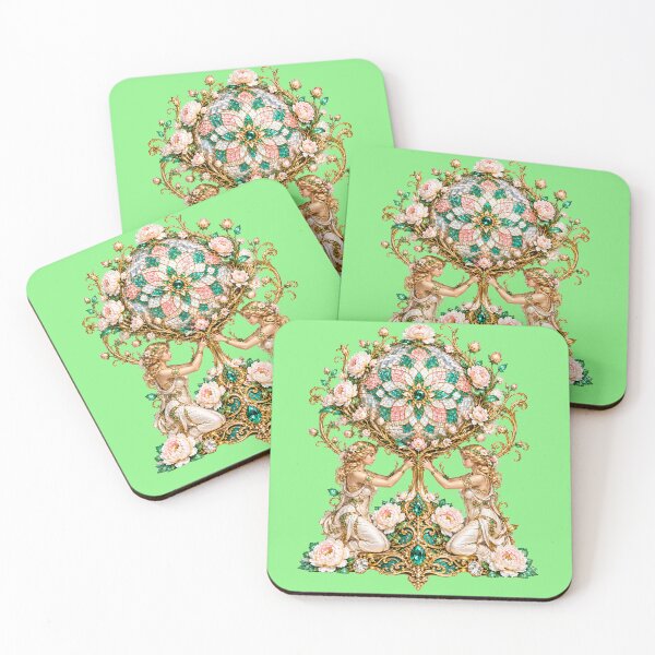 Item preview, Emerald Garden Trophy – Twin Guardians of the Jeweled Bloom designed and sold by sunbowjp stadio.