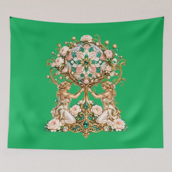 Item preview, Emerald Garden Trophy – Twin Guardians of the Jeweled Bloom designed and sold by sunbowjp stadio.