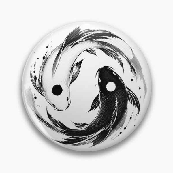 Item preview, Yin Yang Koi Fish Ink Painting designed and sold by Avenuse style.