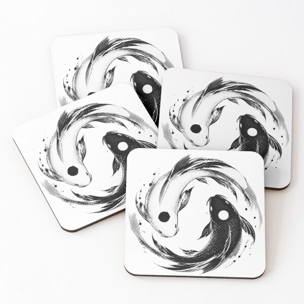 Item preview, Yin Yang Koi Fish Ink Painting designed and sold by Avenuse style.