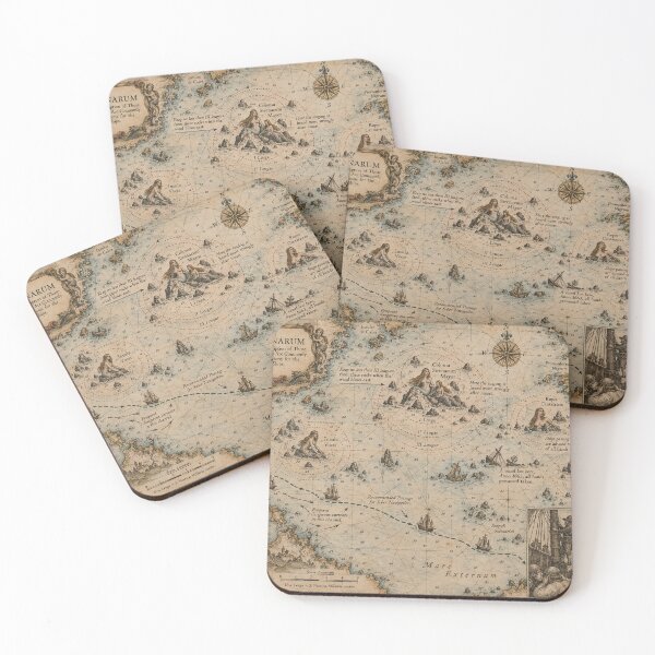 Item preview, Charta Maris Sirenarum | Antique Map of the Siren Waters designed and sold by TheWaningGlass.