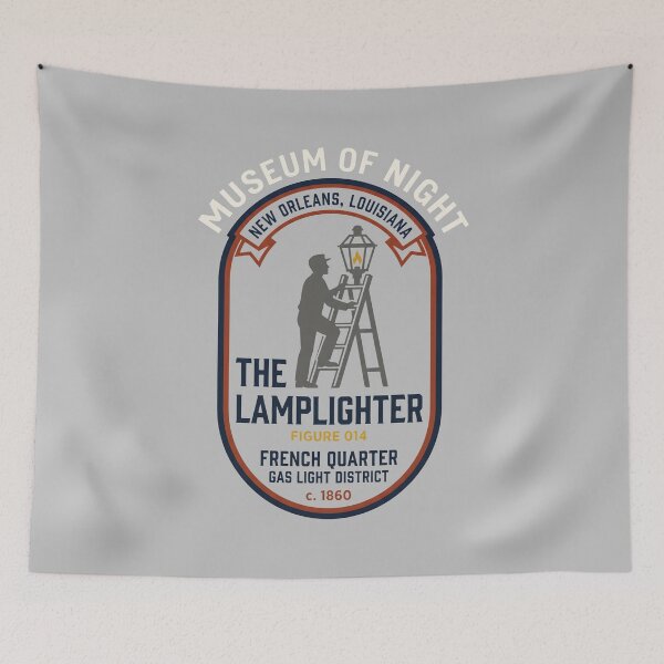 Item preview, New Orleans History French Quarter Vintage Lamplighter designed and sold by SplashTastic.