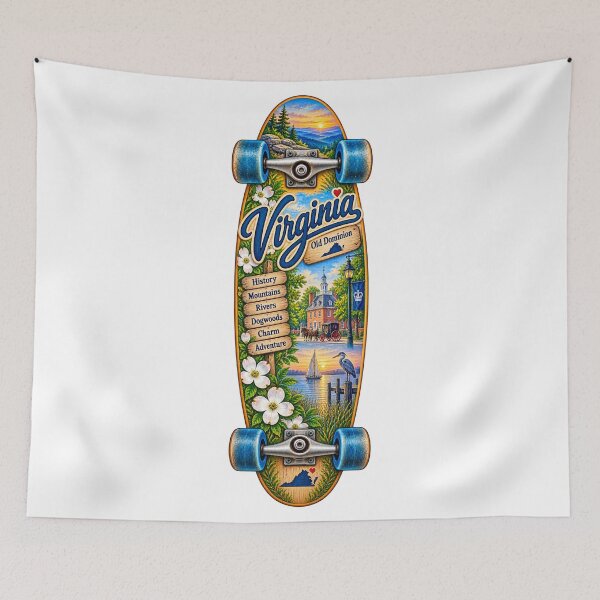 Item preview, Virginia Gen X Skateboard designed and sold by Whimspired By Paxx.