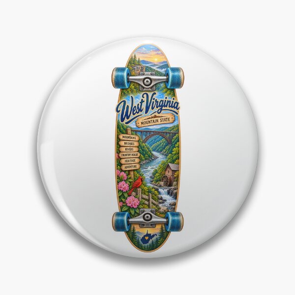 Item preview, West Virginia Gen X Skateboard designed and sold by Whimspired By Paxx.