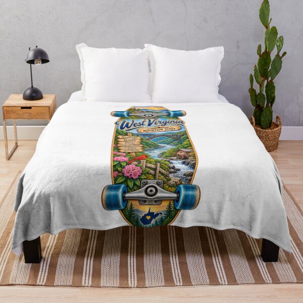 Item preview, West Virginia Gen X Skateboard designed and sold by Whimspired By Paxx.