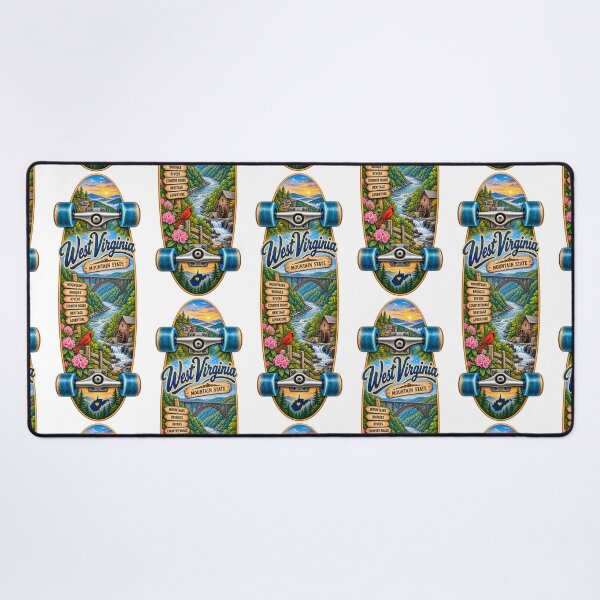 Item preview, West Virginia Gen X Skateboard designed and sold by Whimspired By Paxx.