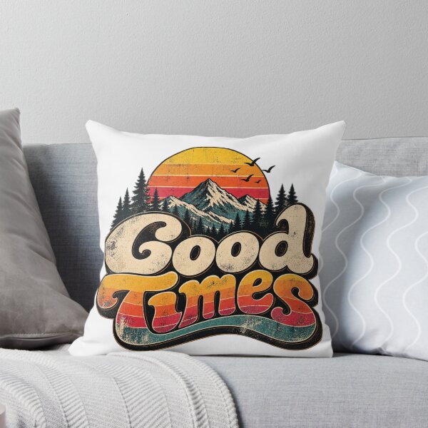 Item preview, Good Times Retro 70s Mountain Sunset designed and sold by Kevin Shearer.