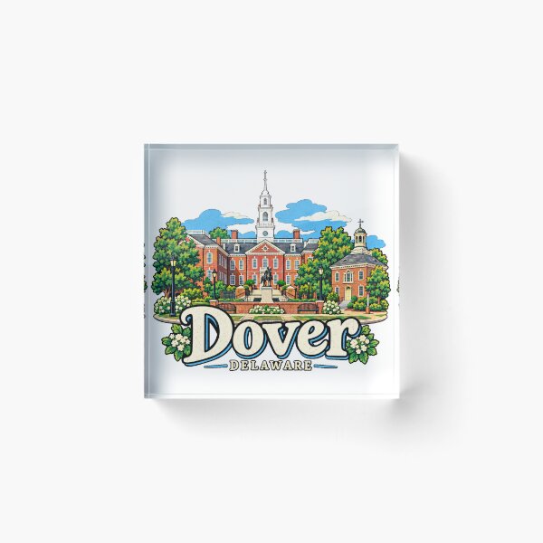 Item preview, Hand Drawn Dover Delaware Travel Souvenir Landmark Gift designed and sold by MichaeIRellov.