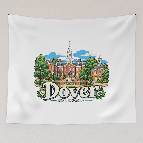 Item preview, Hand Drawn Dover Delaware Travel Souvenir Landmark Gift designed and sold by MichaeIRellov.