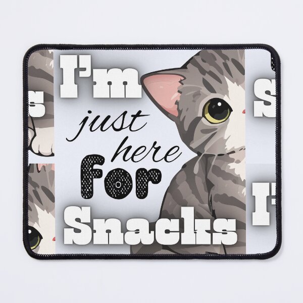Item preview, Im Just Here For Snacks Cute Tabby Cat designed and sold by Artemis & Woven Collective.