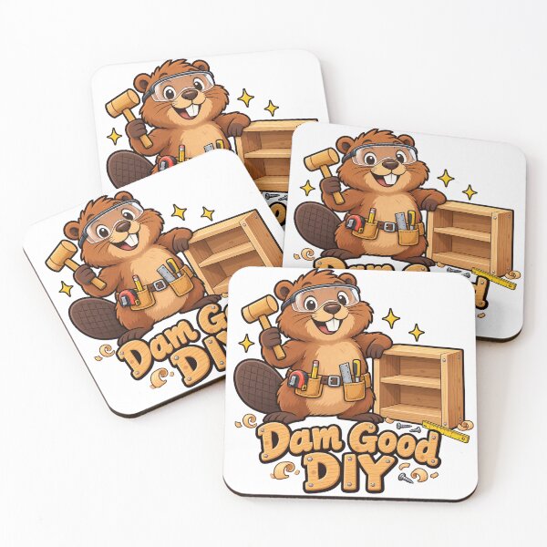 Item preview, Dam Good DIY – Cute Beaver Carpenter Cartoon designed and sold by Isliath.
