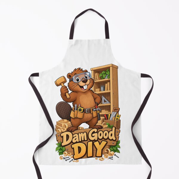 Item preview, Dam Good DIY – Cute Beaver Carpenter Cartoon designed and sold by Isliath.