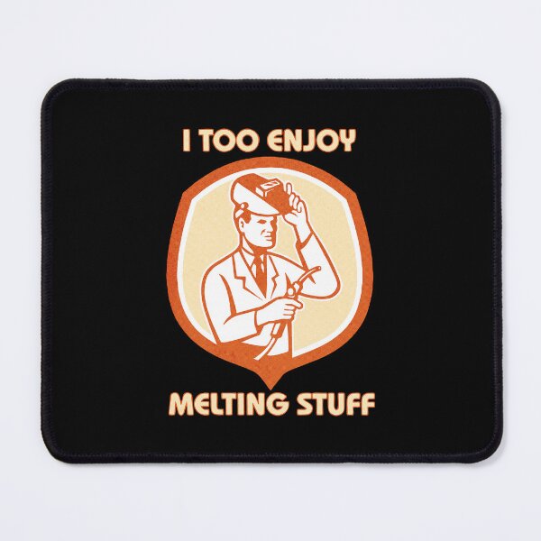 Item preview, I Too Enjoy Melting Stuff Welder Retro Shield Art designed and sold by emangimut.