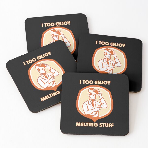 Item preview, I Too Enjoy Melting Stuff Welder Retro Shield Art designed and sold by emangimut.