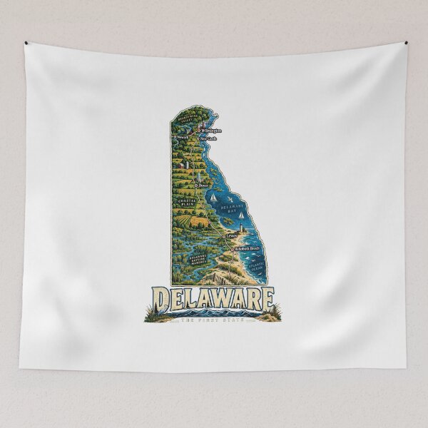 Item preview, Vintage Delaware Travel Souvenir Landmark Gift designed and sold by MichaeIRellov.
