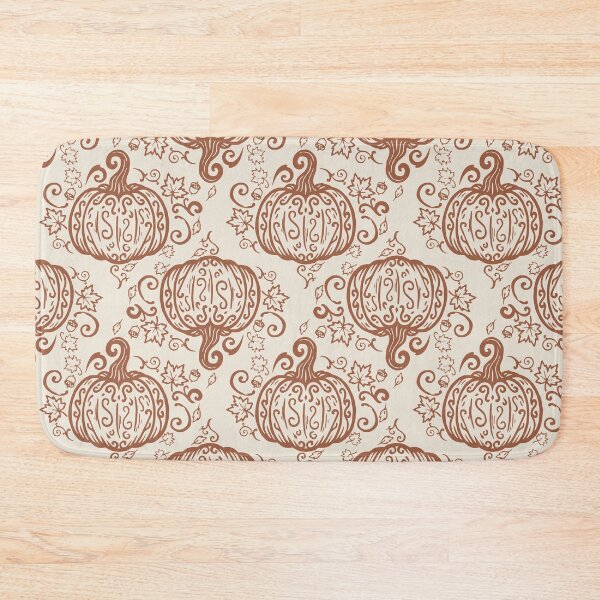 Item preview, Pumpkin Patch Botanical Pattern in Burnt Orange designed and sold by Shop On Rosebud.
