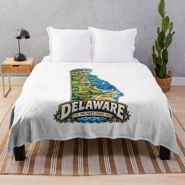 Item preview, Hand Drawn Delaware Travel Souvenir Landmark Gift designed and sold by MichaeIRellov.
