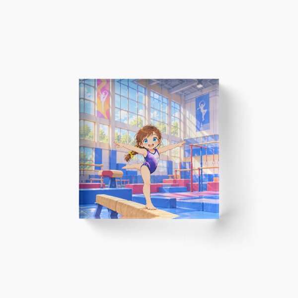 Item preview, Kenzie Gymnastics Beam Cartoon Character Design designed and sold by Kenzie & Co.