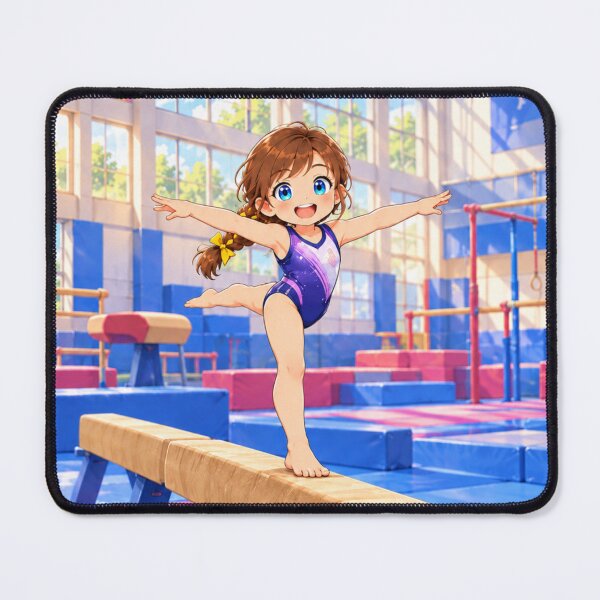 Item preview, Kenzie Gymnastics Beam Cartoon Character Design designed and sold by Kenzie & Co.