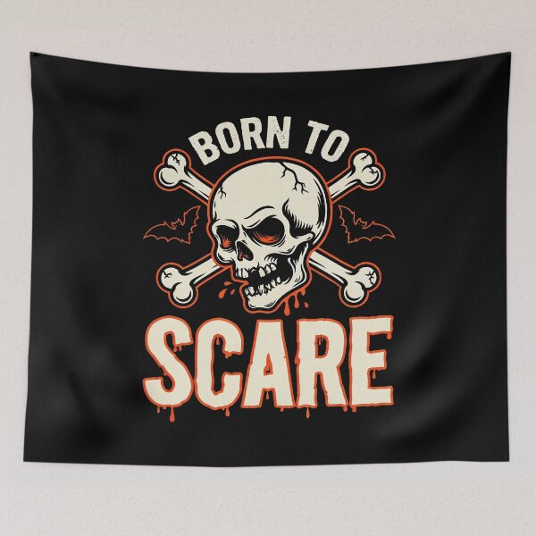 Item preview, Born To Scare Halloween Skull Crossbones Gift designed and sold by Say It With Ink.