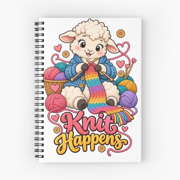 Item preview, Knit Happens – Cute Knitting Sheep Cartoon designed and sold by Isliath.