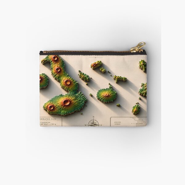 Item preview, Galapagos Islands Vintage 3D Relief Map | Ecuador Travel Poster designed and sold by Extravanganzza.