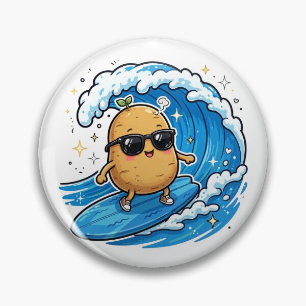 Item preview, Funny Potato Surfing Big Wave Sunglasses designed and sold by Avenuse style.