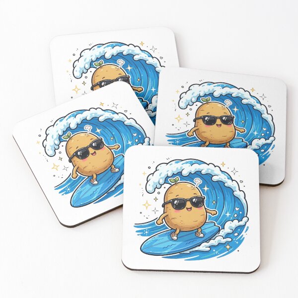Item preview, Funny Potato Surfing Big Wave Sunglasses designed and sold by Avenuse style.