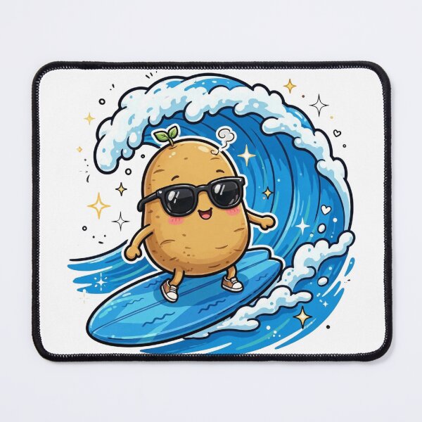 Item preview, Funny Potato Surfing Big Wave Sunglasses designed and sold by Avenuse style.