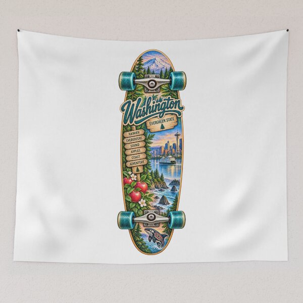 Item preview, Washington Gen X Skateboard designed and sold by Whimspired By Paxx.