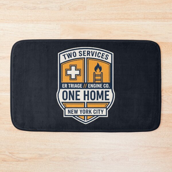 Item preview, First Responder Couple ER Nurse Firefighter Shield Crest designed and sold by SplashTastic.