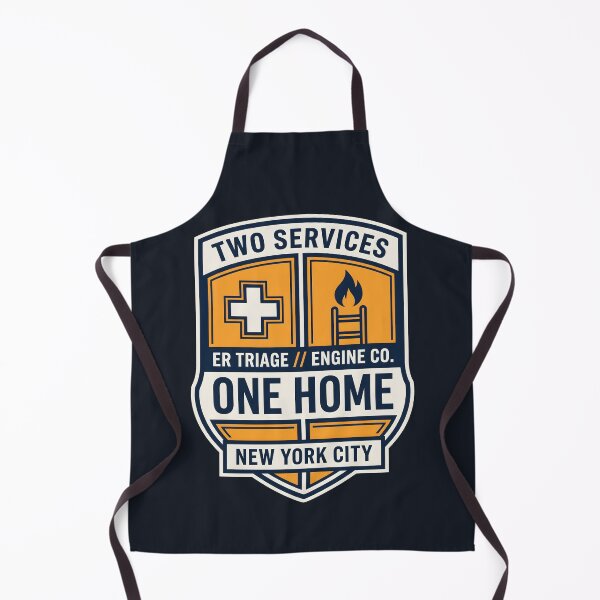 Item preview, First Responder Couple ER Nurse Firefighter Shield Crest designed and sold by SplashTastic.