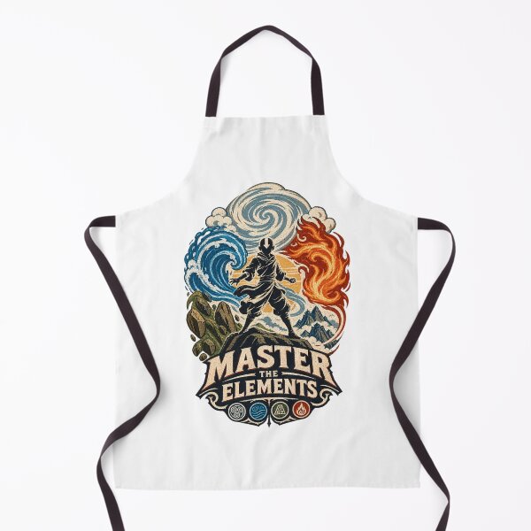 Item preview, Master the Elements – Four Elements Air Water Earth Fire Vintage Fantasy Warrior Graphic designed and sold by mocci10.