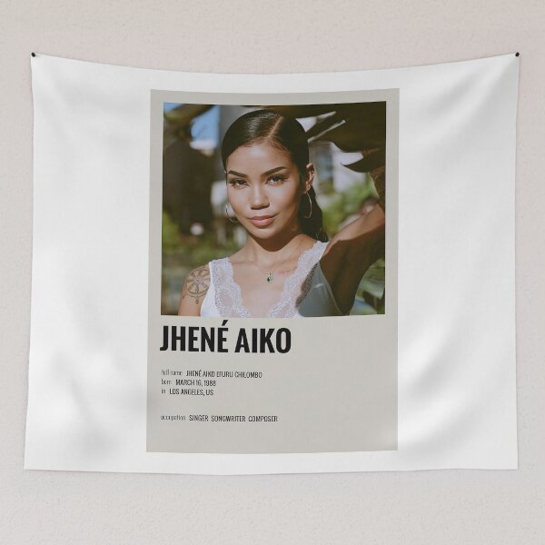Aperçu de l'œuvre Affiche minimaliste vintage de Jhené Aiko – Chanteuse et compositrice R&B créée et vendue par hurmenkuloni67.