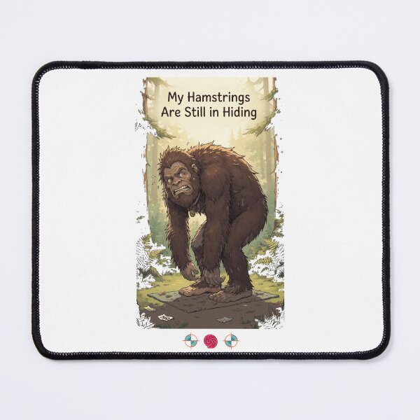 Item preview, My Hamstrings Are Still in Hiding – Funny Bigfoot Yoga Struggle Design designed and sold by Whimsy Trail Co.
