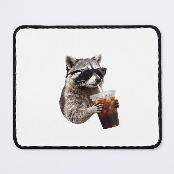 Item preview, Raccoon Sunglasses Iced Coffee Animal Lover designed and sold by ZAbiriarto.