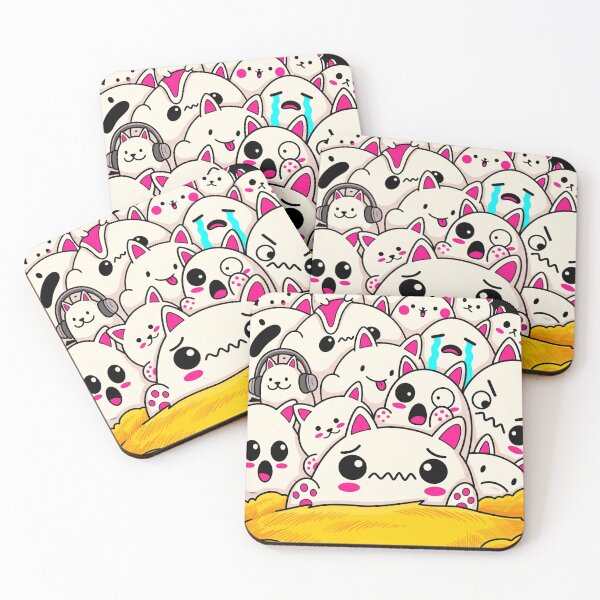 Item preview, Cat Emotions in a Crowd - Cute Animals designed and sold by BikTee.