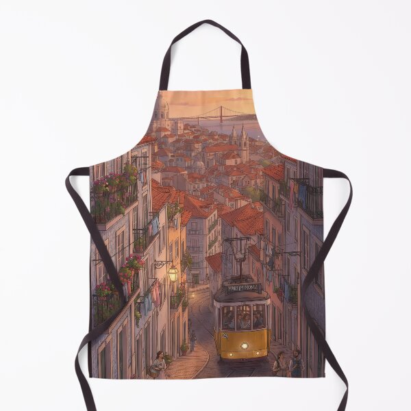 Item preview, Lisbon Golden Hour: Historic Yellow Tram & Alfama Sunset Street View Art Print, Tapestry & Home Decor designed and sold by SOOstudio73.